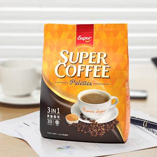 super/超级马来西亚进口咖啡 黄糖咖啡 速溶 三合一 30包正品包邮