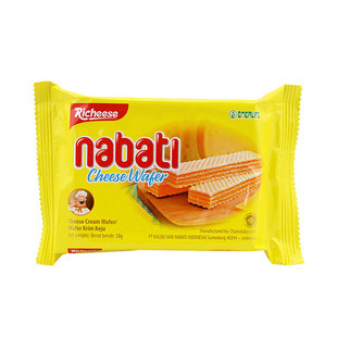 丽芝士纳宝帝奶酪威化饼干58g 印尼进口nabati那巴提 好吃不腻