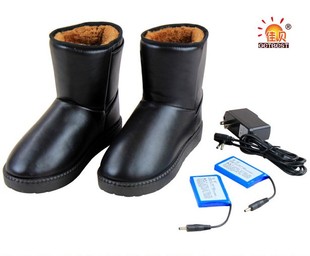 佳贝 锂电池充电式电暖鞋电热鞋暖脚宝插电雪地靴可走 儿童款