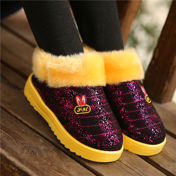 【天天特价】冬季新款儿童PU防水棉鞋加厚保暖宝宝防滑包跟棉鞋