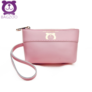 bagzoo原创2015新款 潮 欧美手工女式包牛皮手拿女包牛皮零钱小包