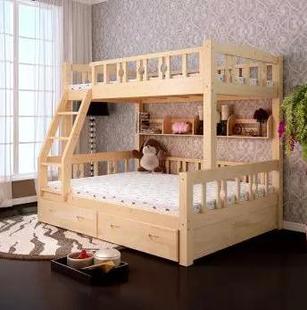 儿童双层床实木床 母子床子母床上下公主护栏床 松木高低床 特价