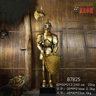 B7825罗马盔甲雕像/酒吧装饰欧式摆设/KTV门口摆设/中世纪骑士