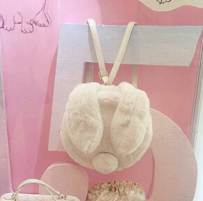 【Michiko】2015新款honey salon可爱毛绒兔子包单肩斜跨毛毛包