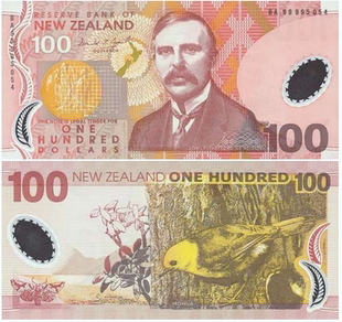 【大洋洲】新西兰老版100 Dollars塑料钞 外国钱币