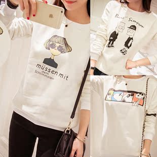 2015秋季新款大码女装打底衫女式韩版秋装中长款长袖t恤圆领上衣