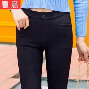 新款打底裤外穿薄款长裤黑色韩式版型秋季裤弹性原创收腰通勤女裤
