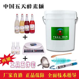 中国五天酵素桶原装9.8升酵速桶自制水果酵素塑料发酵桶工具包邮