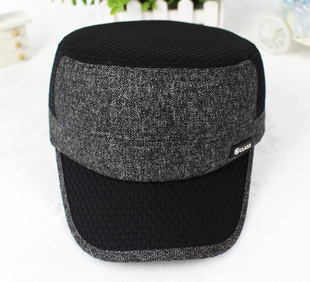 韩版秋冬季新款棉布鸭舌帽中老年男士帽保暖护耳帽保暖老人棒球帽