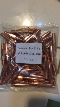 铬锆铜气保焊枪导电嘴导丝嘴松下款紫铜M6*8个粗0.8-2.0mm