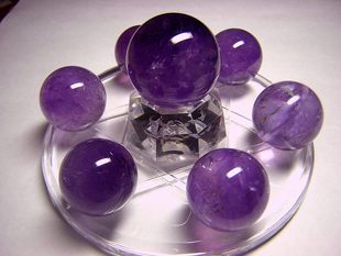 紫水晶七星阵摆件 周易取名改名专用
