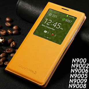 诗米乐 三星Note3手机壳 智能N9009保护套 Note3 n9008s原装皮套
