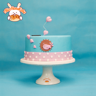 艾利兔创意翻糖蛋糕定制卡通小鸟翻糖蛋糕 儿童生日蛋糕北京配送