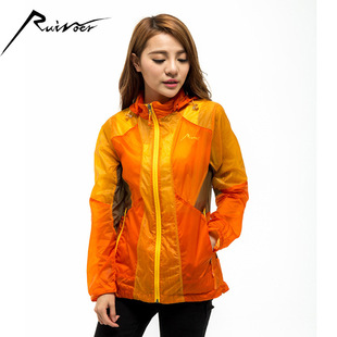 ruiwoer2015夏季新款户外运动透气 防紫外线韩版女款皮肤衣防晒衣