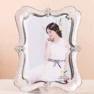 欧式树脂相框7/10寸珍珠摆台结婚礼物 影楼相架镜框摆件挂墙包邮