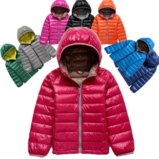 韩版潮秋冬季2015新款童装儿童羽绒服男童女童短款保暖连帽外套