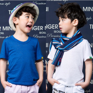 现货韩国正品代购童装2016Tiger mini夏款儿童男童纯色短袖T恤