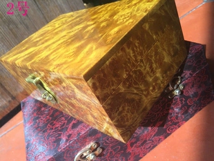 特价金丝楠缅甸黄金樟首饰盒满瘤疤实木木雕盒子独板大号长25厘米