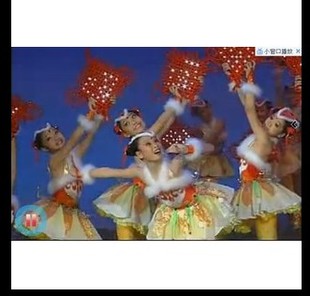 小荷风采红红的中国结儿童舞蹈演出服套装蓬蓬纱裙爵士舞服装