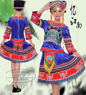苗族演出服广西壮族服装土家族侗族少数民族舞蹈服饰成人女装