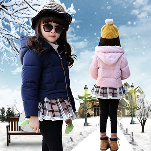 新款韩版加厚冬装中长款女孩儿童装冬款裙摆女童羽绒棉衣冬天外套