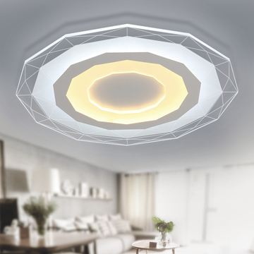 超薄亚克力LED圆形花吸顶灯具现代简约温馨卧室房间书房客厅餐厅