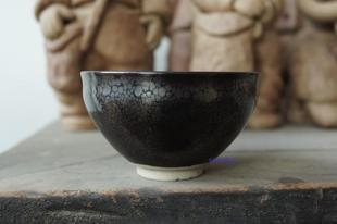 雨点釉 茶杯 茶盏  博山稀有陶瓷 手工瓷器 口径105MM