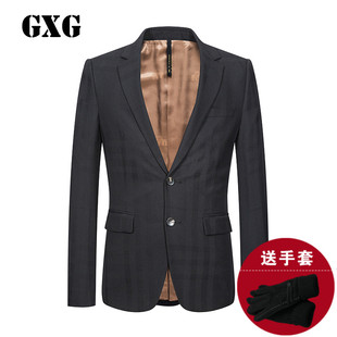 特惠GXG男装新品套西 男士时尚黑色西服宴会商务西装修身53113047