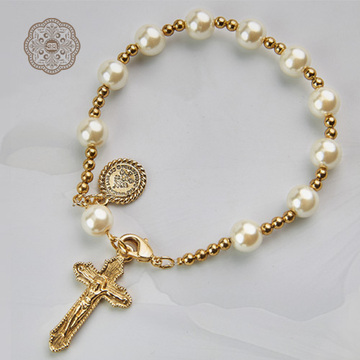 圣心天主教饰品 梵蒂冈收藏十字架念珠手链 意大利风格天主教圣物