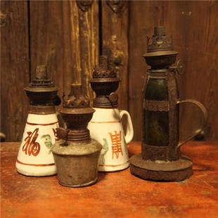 （已出）老物件 清代民国古董老油灯烛台摆件 装饰陈设 居室装修
