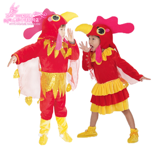 儿童演出服幼儿卡通造型大公鸡舞蹈服动物服男女宝宝六一表演服饰