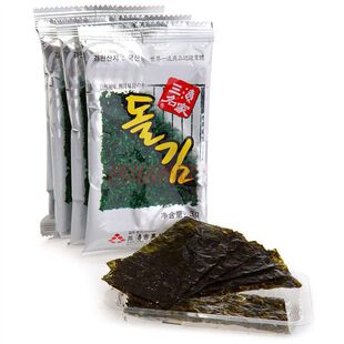 进口食品 韩国海苔 即食低盐 香酥可口 零食特价包邮 32小包96克