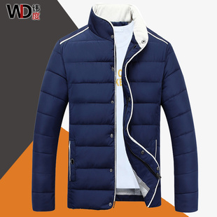2015冬季新款韩版修身男士棉衣男潮青年大码棉服短款纯色加厚外套