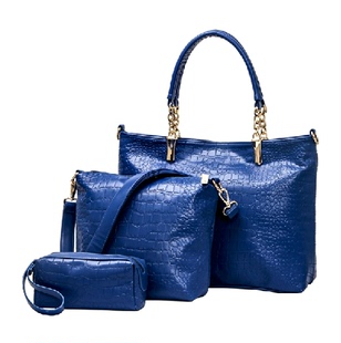 雅莱仕2015新款大包包手提包欧美时尚斜跨单肩包子母包三件套女包