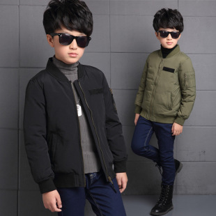 童装 2016冬季新款韩版 男童中大童时尚背后老虎棉衣 潮 包邮童装
