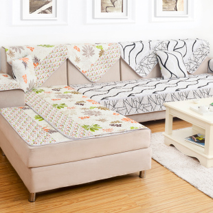 【天天特价】田园沙发垫布艺组合沙发防滑 四季通用双面坐垫