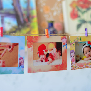 《快乐童年3》横版16枚 5.6.7.8寸纸相框 韩式悬挂式 儿童照片墙