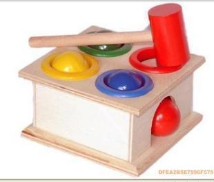 特价促销儿童早教玩具敲击木质锻炼能力幼儿3岁以下玩具 小捶盒