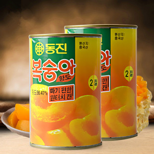 韩文版本出口品质黄桃罐头425g