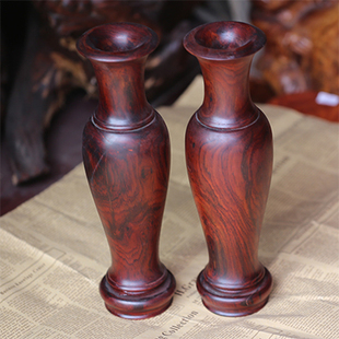 越南红木工艺品 红酸枝花瓶 家居饰品摆件实木木雕木雕工艺品瓶子