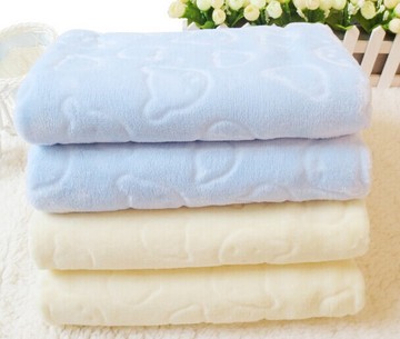 春夏婴儿宝宝毛毯 婴幼儿新生儿包被法兰绒毯子不含荧光剂