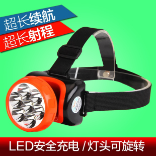 雅格LED充电式强光头灯 骑行照明钓鱼灯矿灯电筒强光头戴灯白光