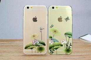 新款iPhone6plus手机壳苹果镂空超薄硅胶 蝴蝶花纹卡通创意软胶套