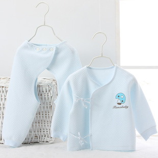 0-6个月1宝宝2冬季3纯棉加厚保暖内衣服装套装秋冬装新生婴儿幼儿
