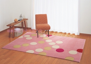 腈纶地毯儿童地毯卡通动漫彩色粉色冰裂纹卧房客厅书房仿羊毛晴纶