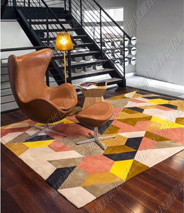 正品腈纶地毯客厅卧室书房会议室几何彩色中式西式现代简约宜家