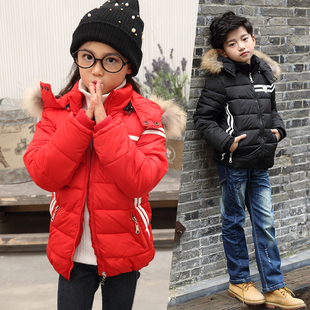 童装加厚棉衣冬款女童男童外套姐弟装短款2015新款韩版休闲宽松潮