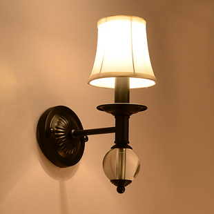 美式乡村壁灯欧式卧室客厅床头灯创意复古过道铁艺玄关走廊楼梯灯
