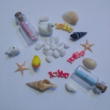 贝壳 DIY星云瓶彩虹瓶许愿瓶子漂流 海洋瓶全套材料包海星 彩沙