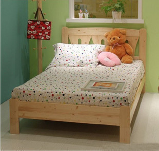 特价单人床/实木床/小床/松木床/儿童床/双人床/家具定做/1.2米床